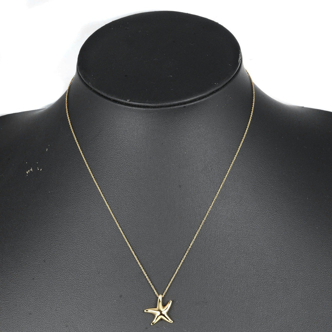 TIFFANY&Co. Necklace K18 yellow gold gold Star fish Women Used Authentic