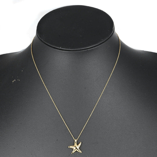 TIFFANY&Co. Necklace K18 yellow gold gold Star fish Women Used Authentic