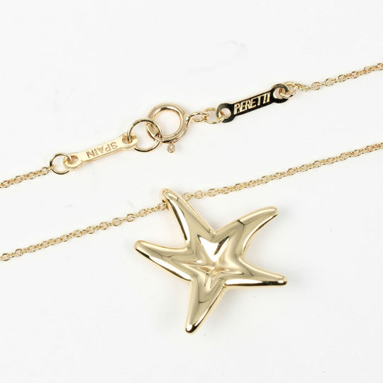 TIFFANY&Co. Necklace K18 yellow gold gold Star fish Women Used Authentic