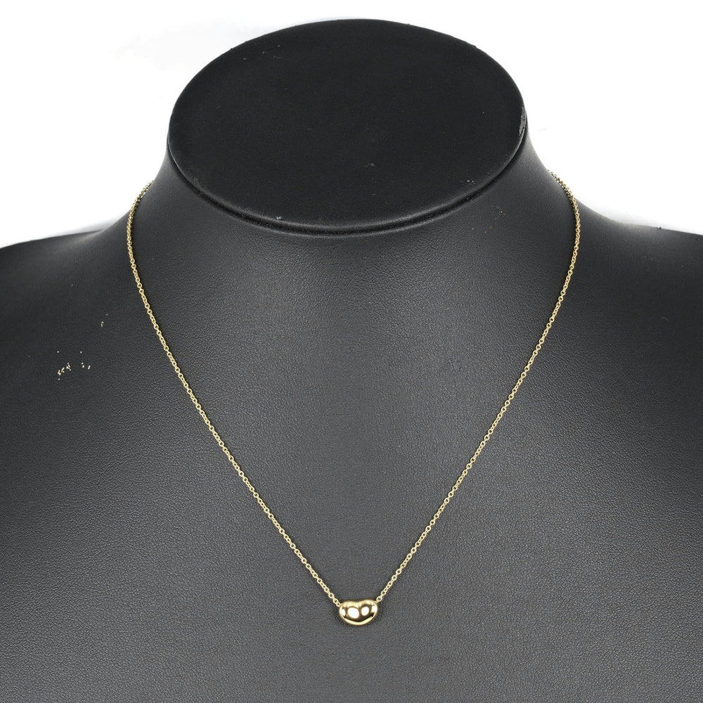 TIFFANY&Co. Necklace K18 yellow gold gold 0.4" model Bean Women Used Authentic