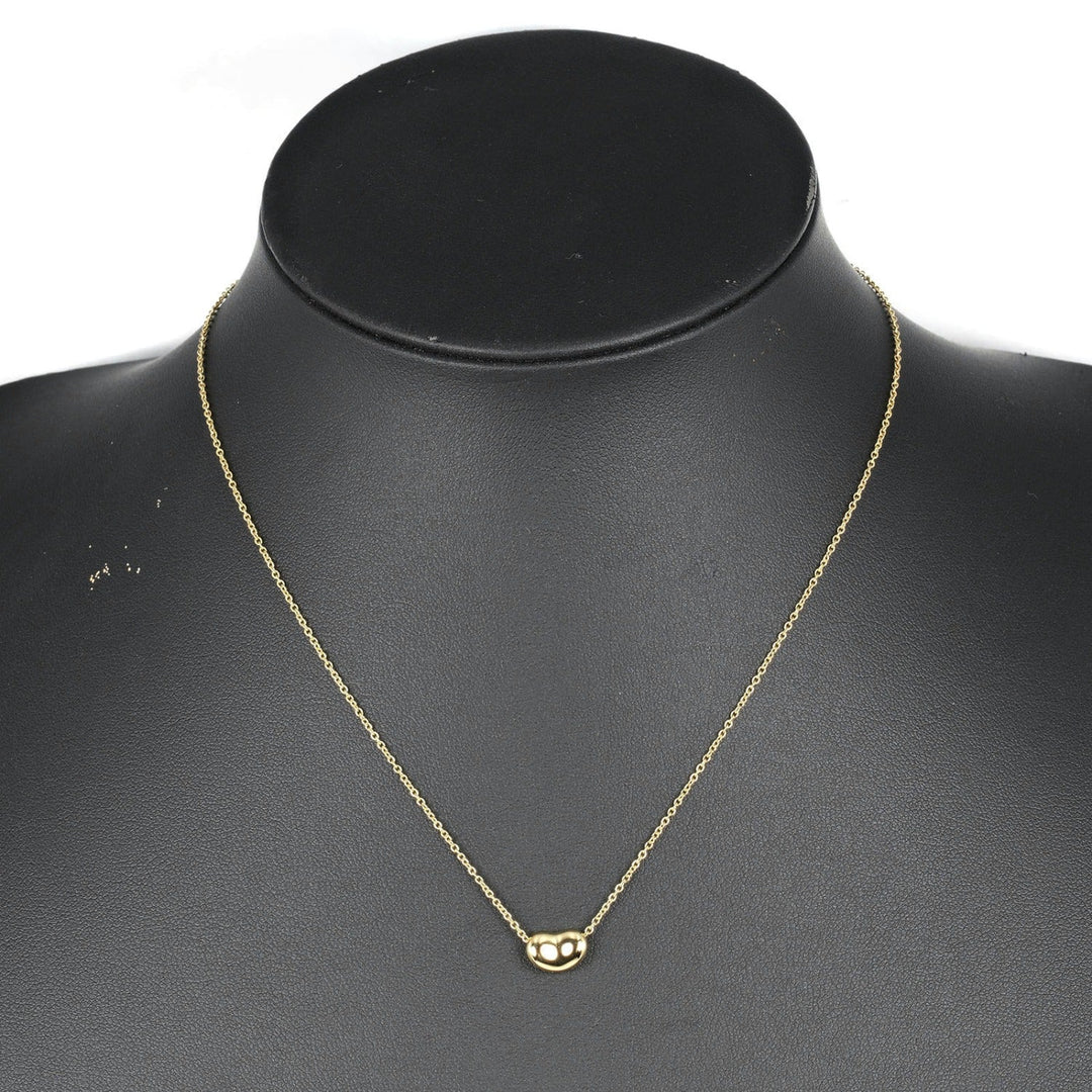 TIFFANY&Co. Necklace K18 yellow gold gold 0.4" model Bean Women Used Authentic