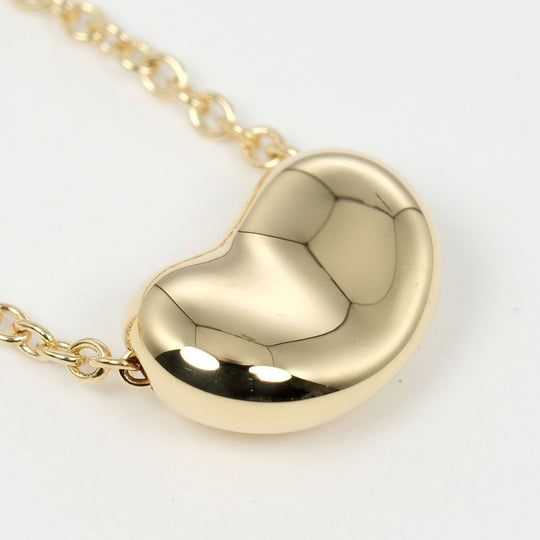 TIFFANY&Co. Necklace K18 yellow gold gold 0.4" model Bean Women Used Authentic