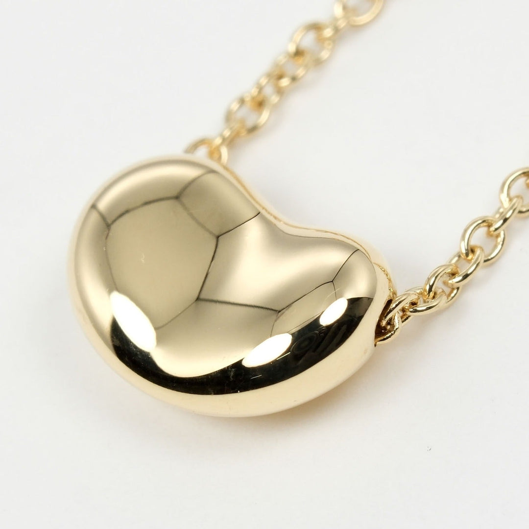 TIFFANY&Co. Necklace K18 yellow gold gold 0.4" model Bean Women Used Authentic