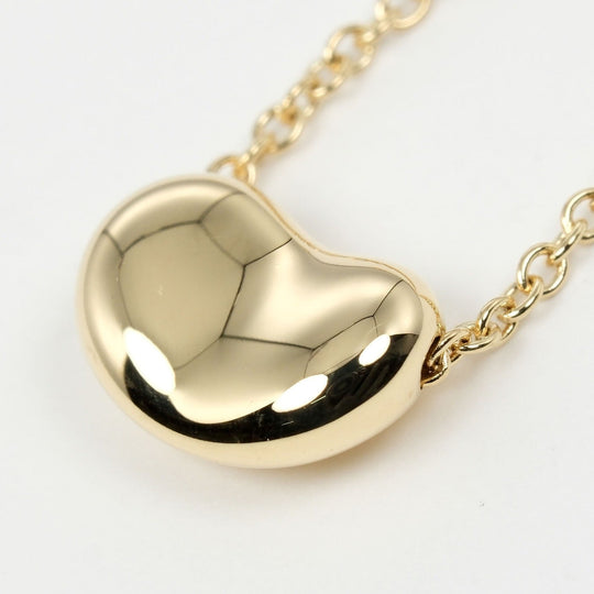 TIFFANY&Co. Necklace K18 yellow gold gold 0.4" model Bean Women Used Authentic