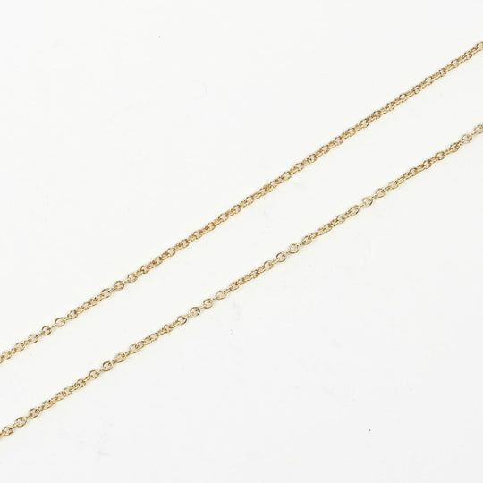 TIFFANY&Co. Necklace K18 yellow gold gold Open heart Women Used Authentic
