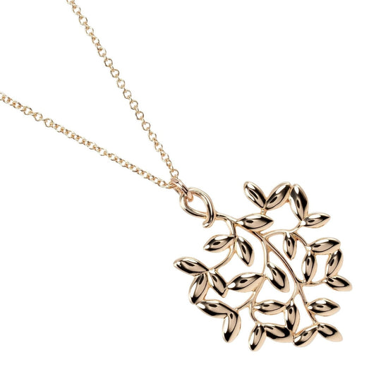 TIFFANY&Co. Necklace K18 Pink Gold gold Olive leaf Women Used Authentic