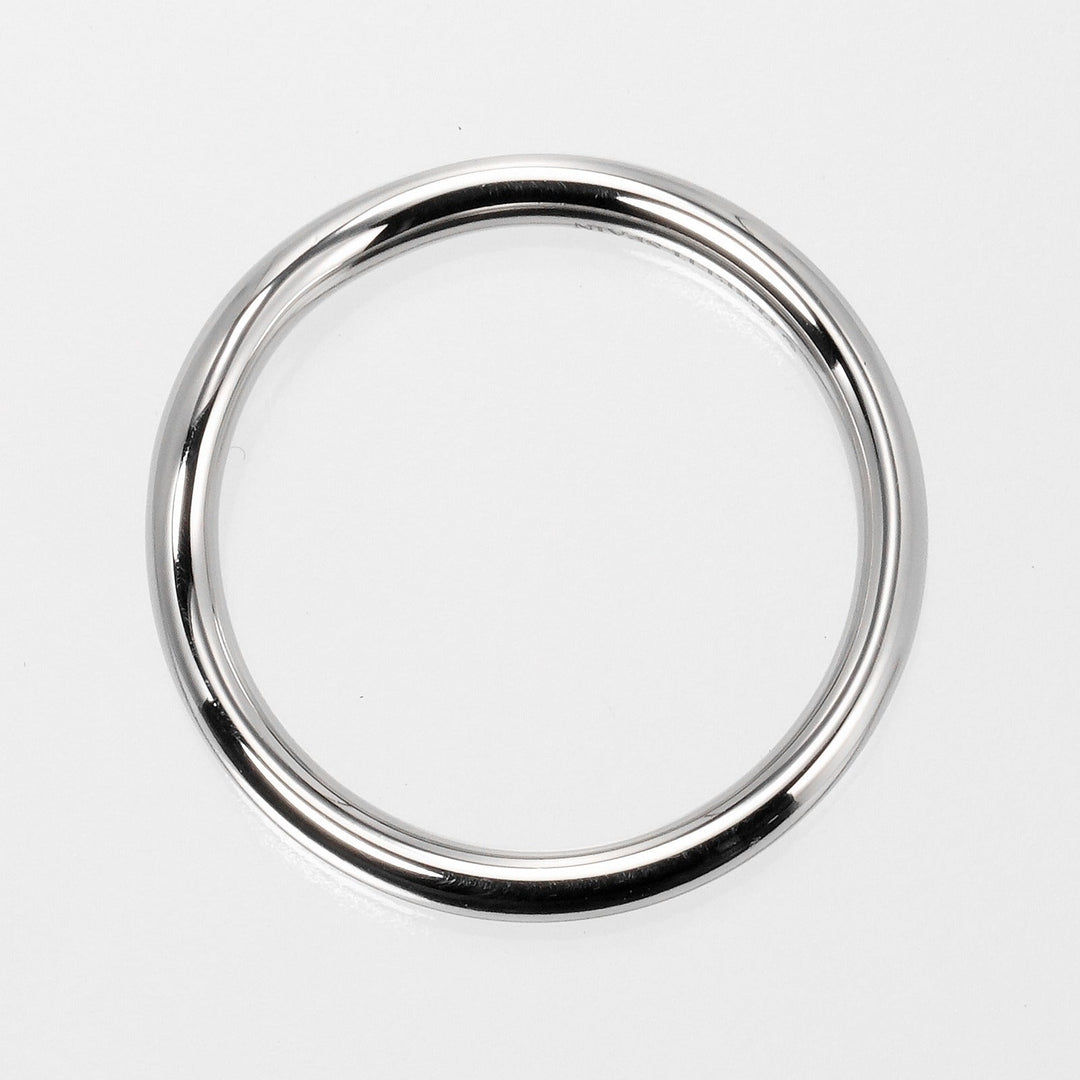 TIFFANY&Co. Ring Pt950Platinum Silver Curved band 0.1" Women Used Authentic