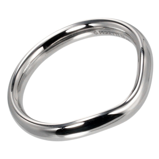 TIFFANY&Co. Ring Pt950Platinum Silver Curved band 0.1" Women Used Authentic