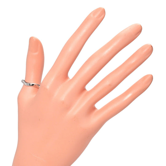 TIFFANY&Co. Ring Pt950Platinum Silver Curved band 0.1" Women Used Authentic