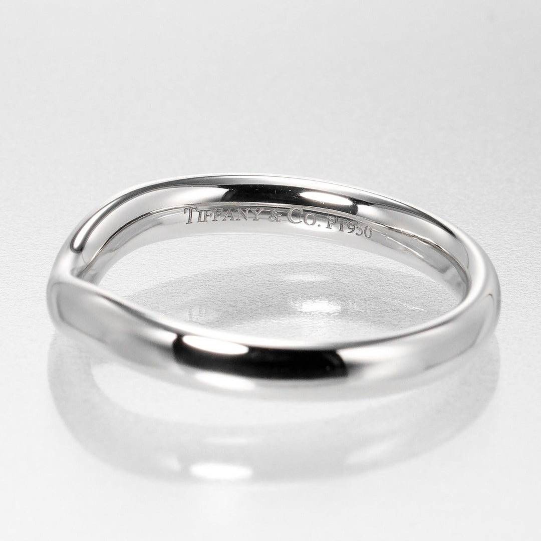 TIFFANY&Co. Ring Pt950Platinum Silver Curved band 0.1" Women Used Authentic