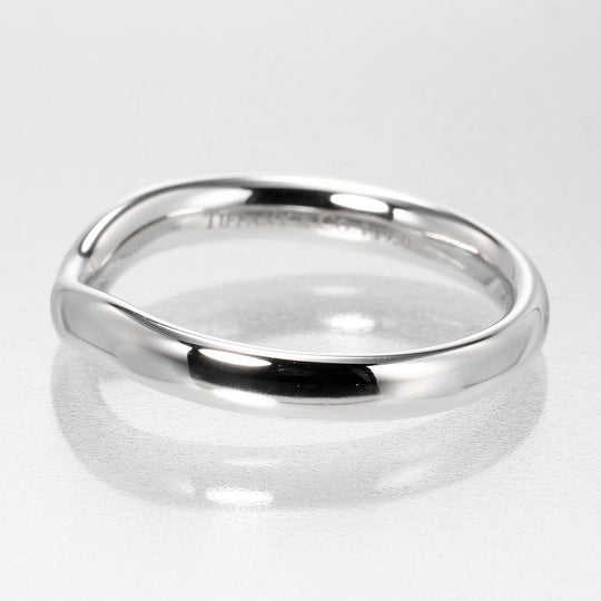 TIFFANY&Co. Ring Pt950Platinum Silver Curved band 0.1" Women Used Authentic