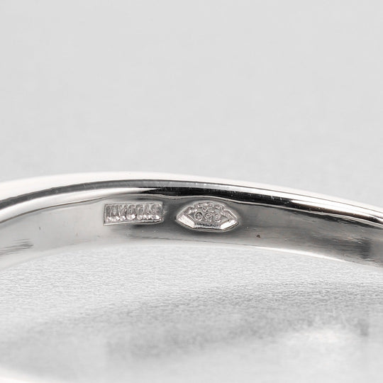 BVLGARI Ring Pt950Platinum Silver Corona Wedding Women Used Authentic