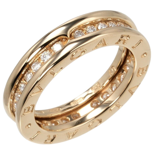 BVLGARI Ring B.ZERO1 K18 Yellow Gold, Diamond gold Be Zero One XS 1 Band Women 49 Used Authentic