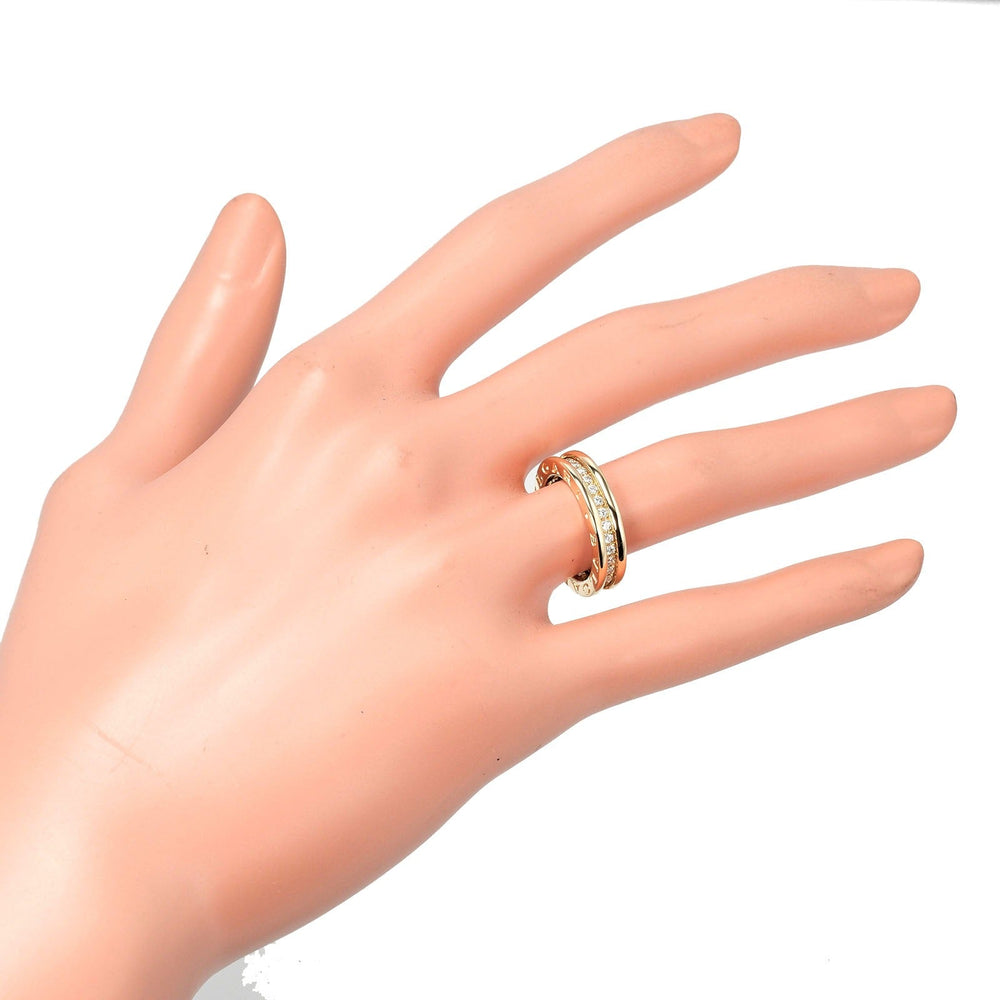 BVLGARI Ring B.ZERO1 K18 Yellow Gold, Diamond gold Be Zero One XS 1 Band Women 49 Used Authentic