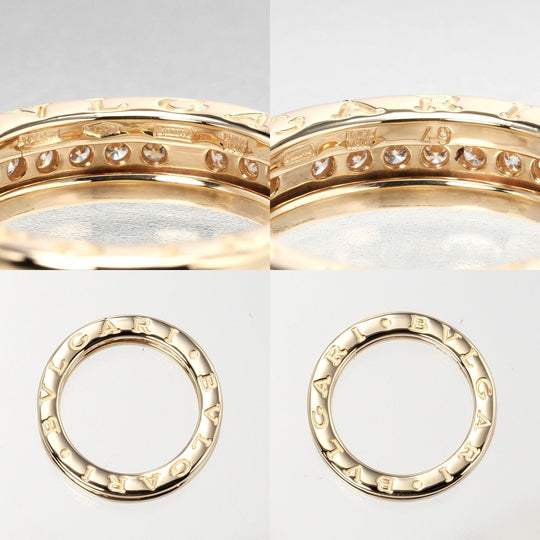 BVLGARI Ring B.ZERO1 K18 Yellow Gold, Diamond gold Be Zero One XS 1 Band Women 49 Used Authentic