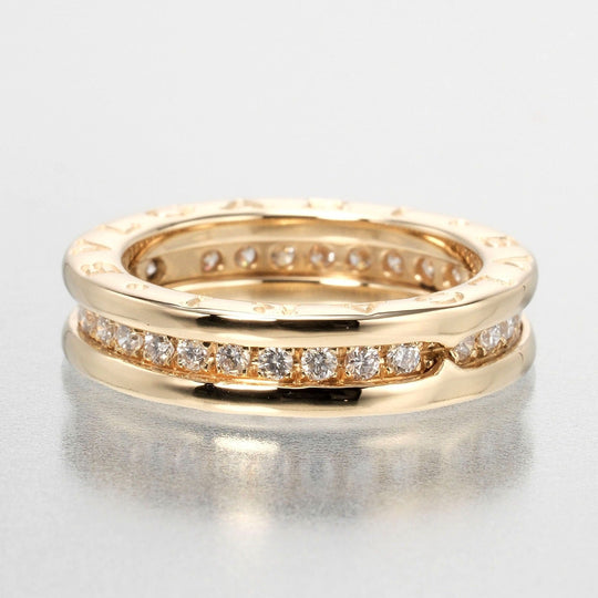 BVLGARI Ring B.ZERO1 K18 Yellow Gold, Diamond gold Be Zero One XS 1 Band Women 49 Used Authentic