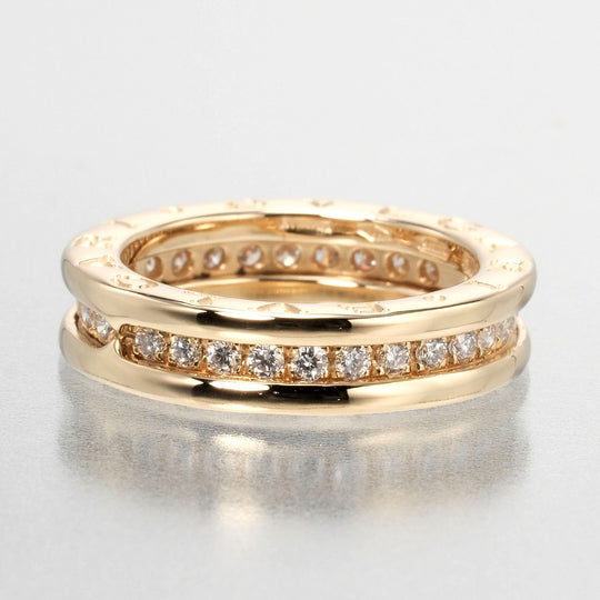 BVLGARI Ring B.ZERO1 K18 Yellow Gold, Diamond gold Be Zero One XS 1 Band Women 49 Used Authentic