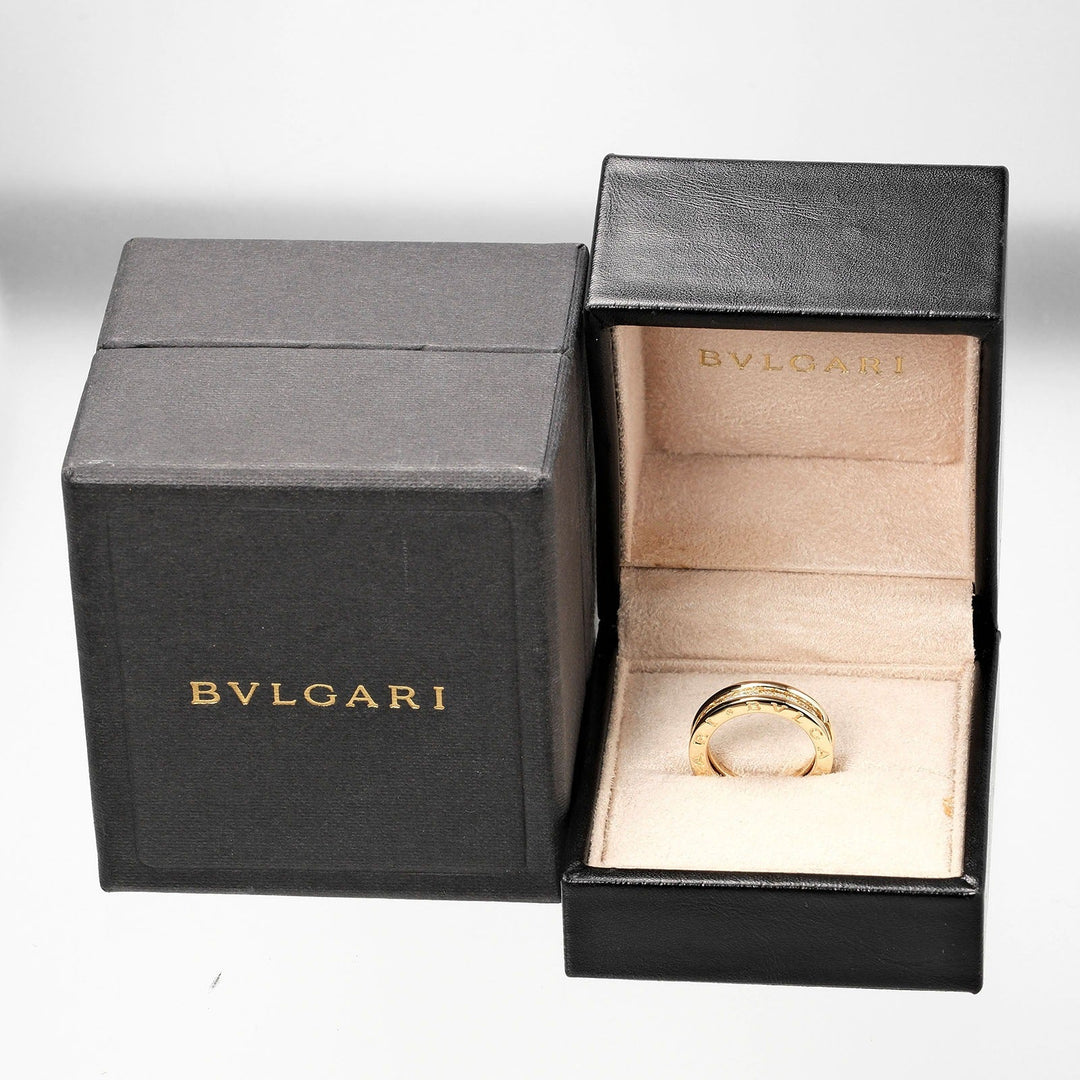 BVLGARI Ring B.ZERO1 K18 Yellow Gold, Diamond gold Be Zero One XS 1 Band Women 49 Used Authentic