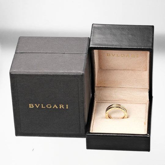 BVLGARI Ring B.ZERO1 K18 Yellow Gold, Diamond gold Be Zero One XS 1 Band Women 49 Used Authentic