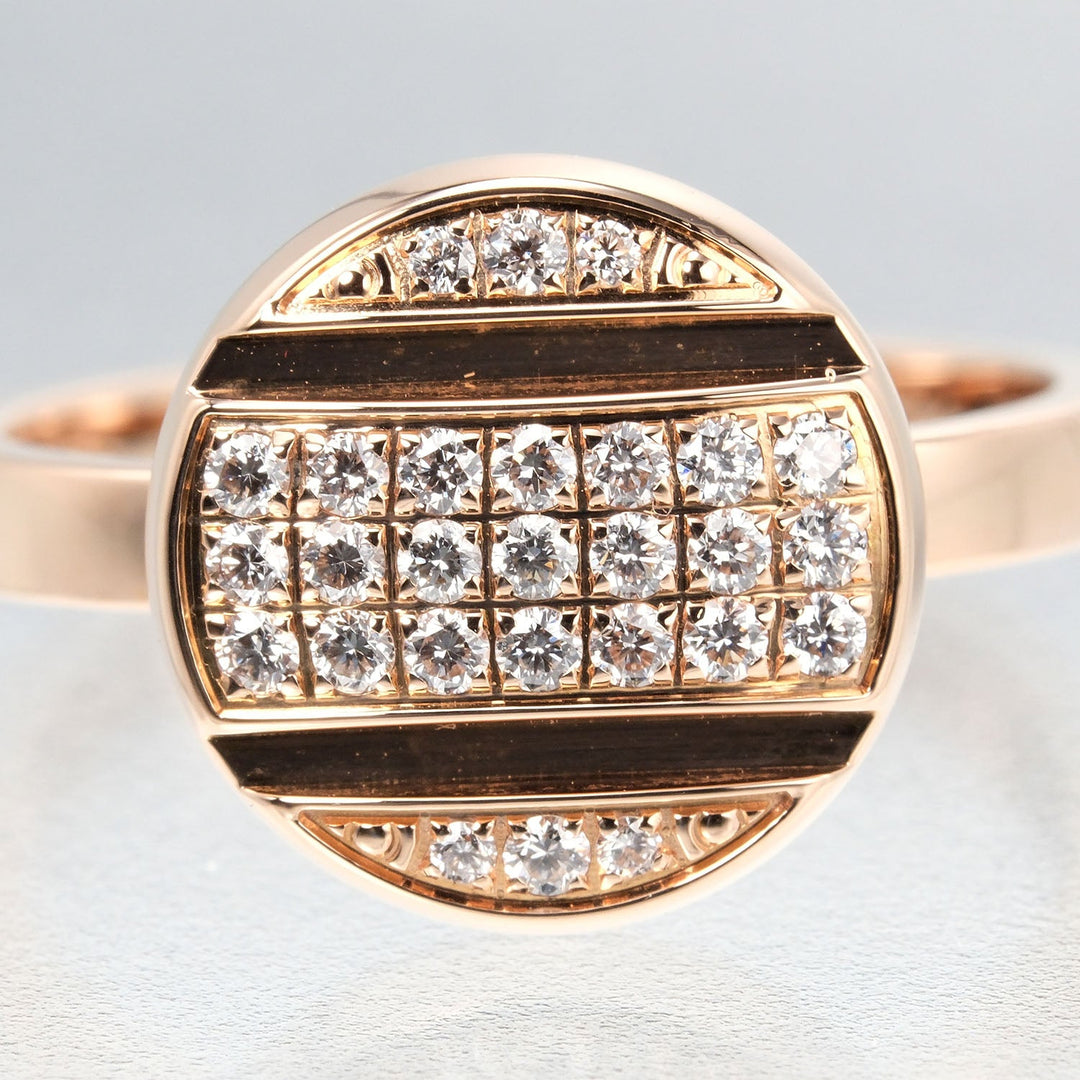 Chaumet Ring K18 pink gold, diamond Pink gold Class one studs Women Used Authentic