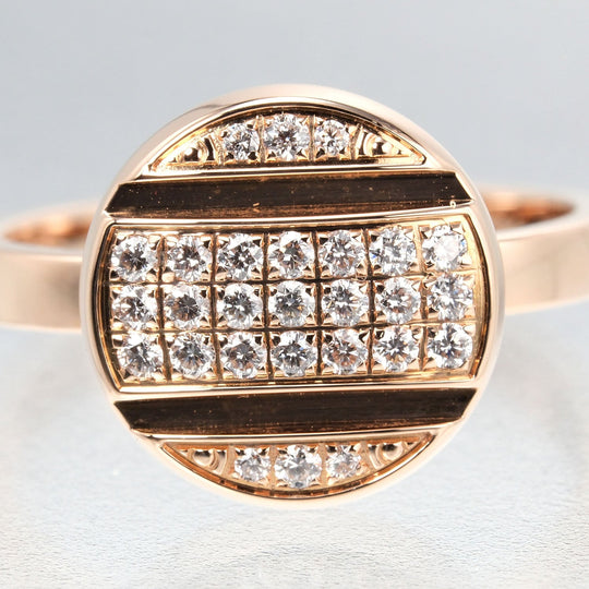 Chaumet Ring K18 pink gold, diamond Pink gold Class one studs Women Used Authentic