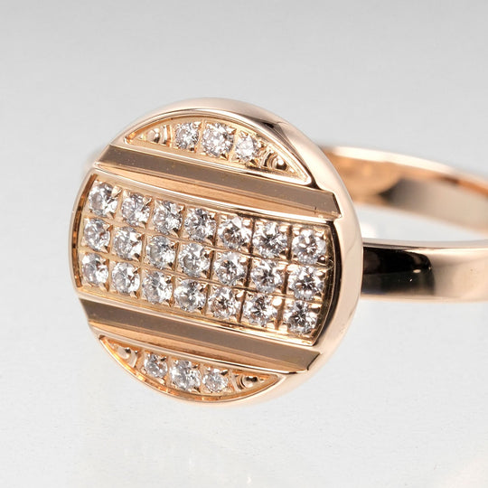 Chaumet Ring K18 pink gold, diamond Pink gold Class one studs Women Used Authentic