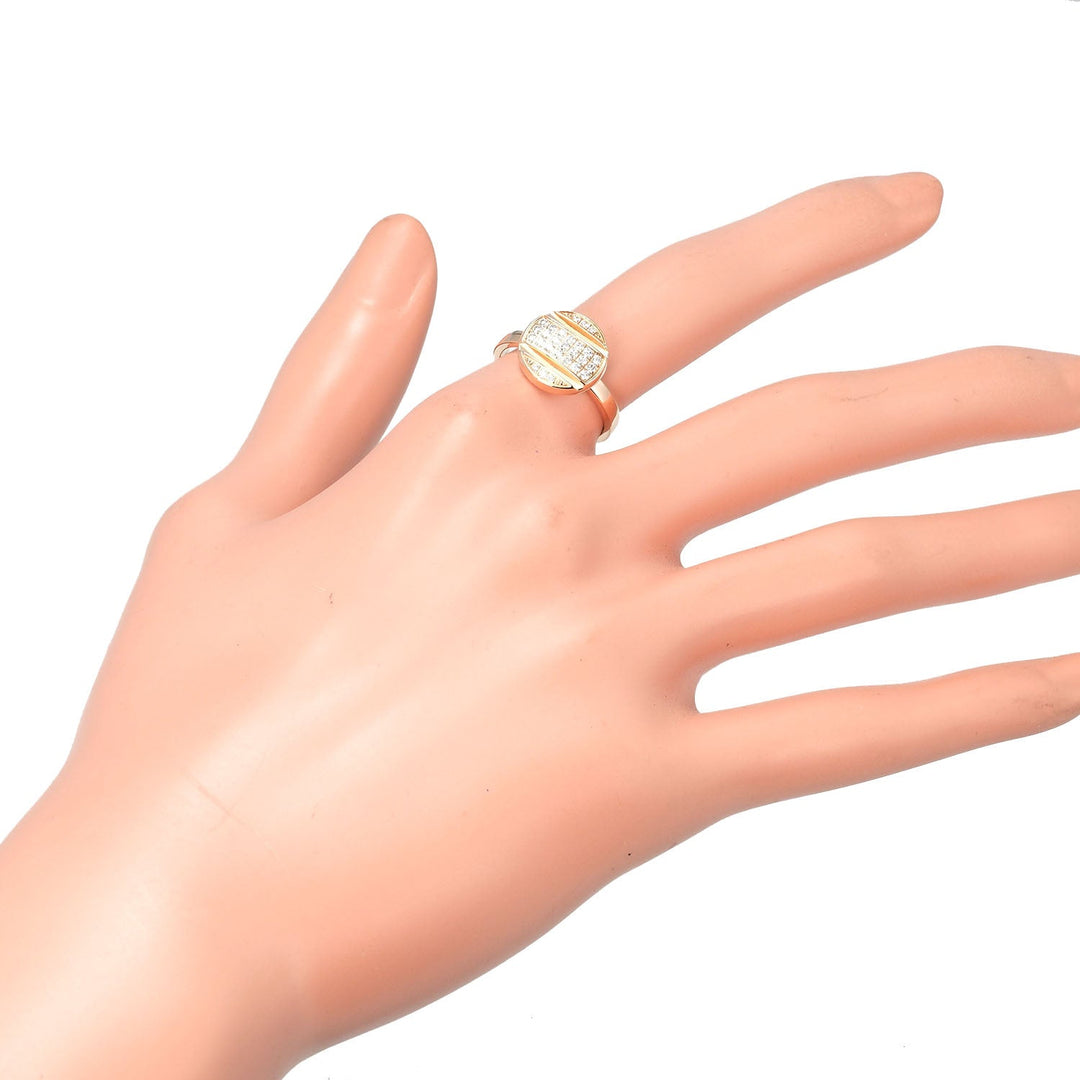 Chaumet Ring K18 pink gold, diamond Pink gold Class one studs Women Used Authentic