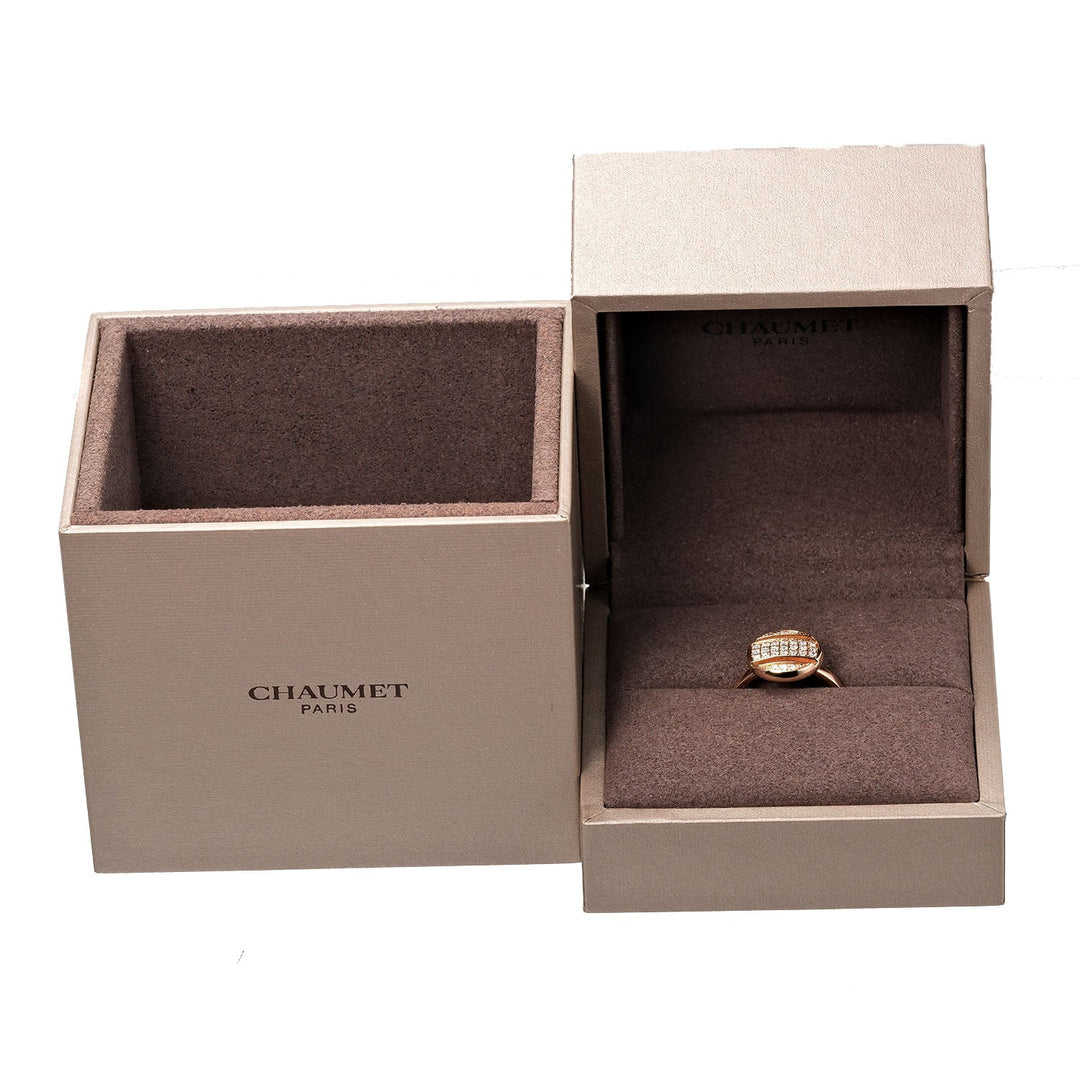 Chaumet Ring K18 pink gold, diamond Pink gold Class one studs Women Used Authentic