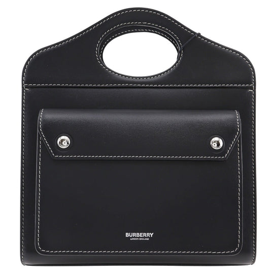 BURBERRY Handbag 8040892 leather black 2WAY handbag  Women Used Authentic