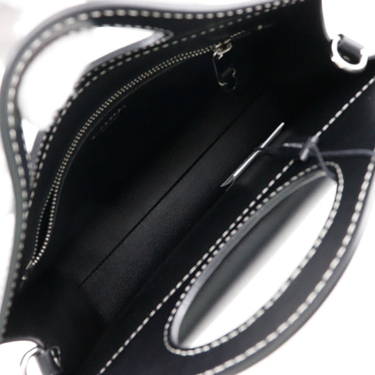 BURBERRY Handbag 8040892 leather black 2WAY handbag  Women Used Authentic