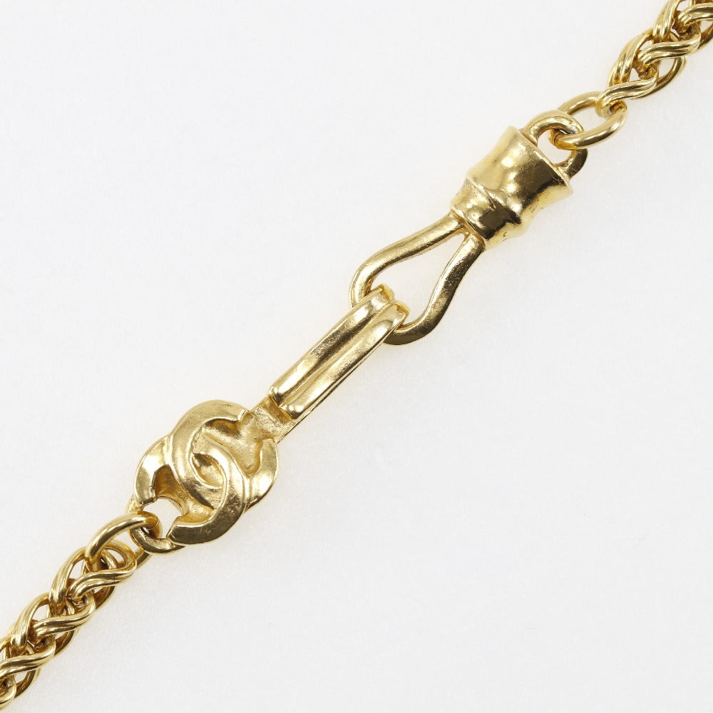 CHANEL Necklace Plated Gold gold Pendant vintage COCO Mark Women Used Authentic