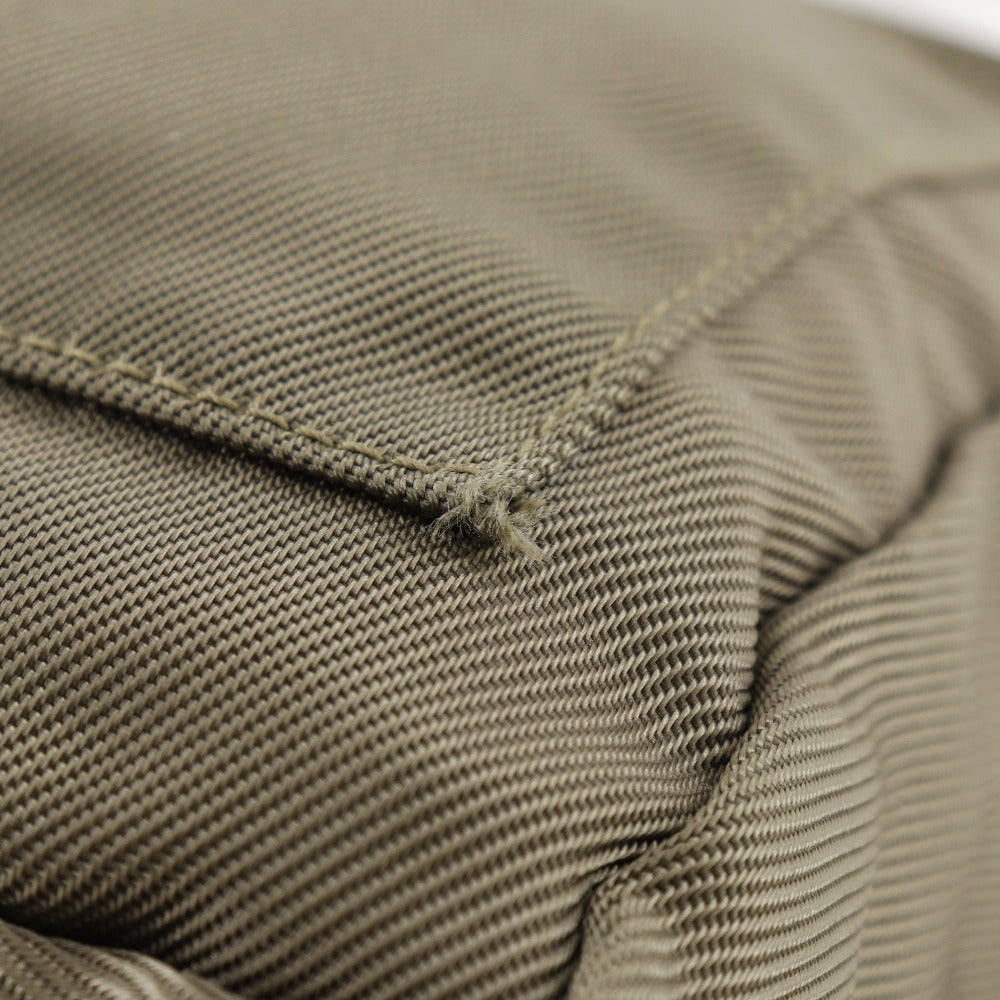 GUCCI Shoulder Bag 000.2404.0509 Nylon canvas khaki 2WAY Bamboo one belt Women Used Authentic