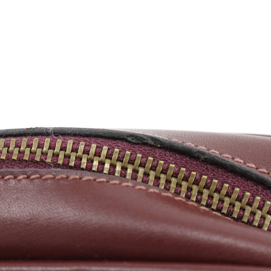 CARTIER Shoulder Bag Suede, Calfskin Bordeaux Must Line Women Used Authentic