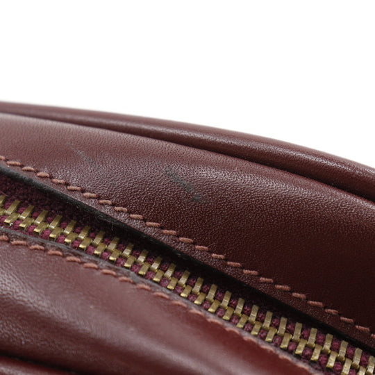 CARTIER Shoulder Bag Suede, Calfskin Bordeaux Must Line Women Used Authentic