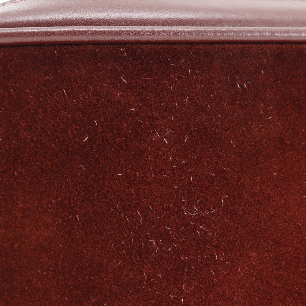 CARTIER Shoulder Bag Suede, Calfskin Bordeaux Must Line Women Used Authentic