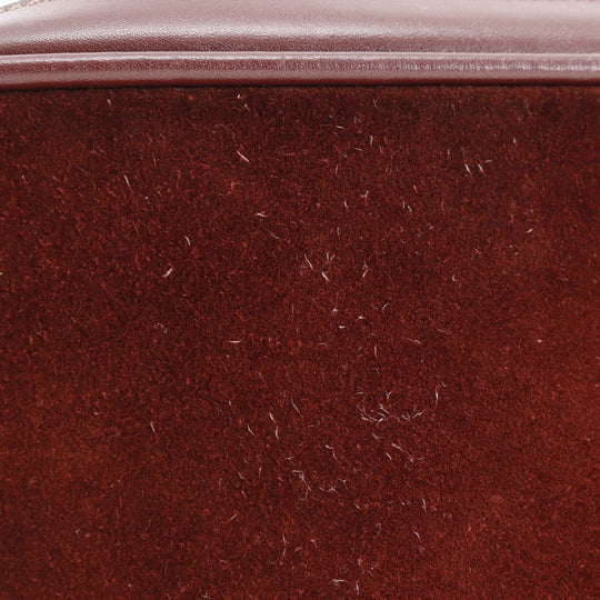 CARTIER Shoulder Bag Suede, Calfskin Bordeaux Must Line Women Used Authentic