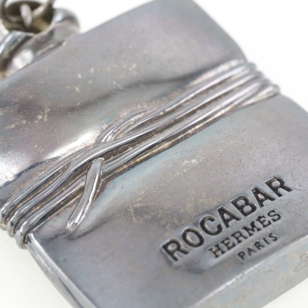 HERMES charm metallic Silver vintage Rocabal unisex(Unisex) Used Authentic