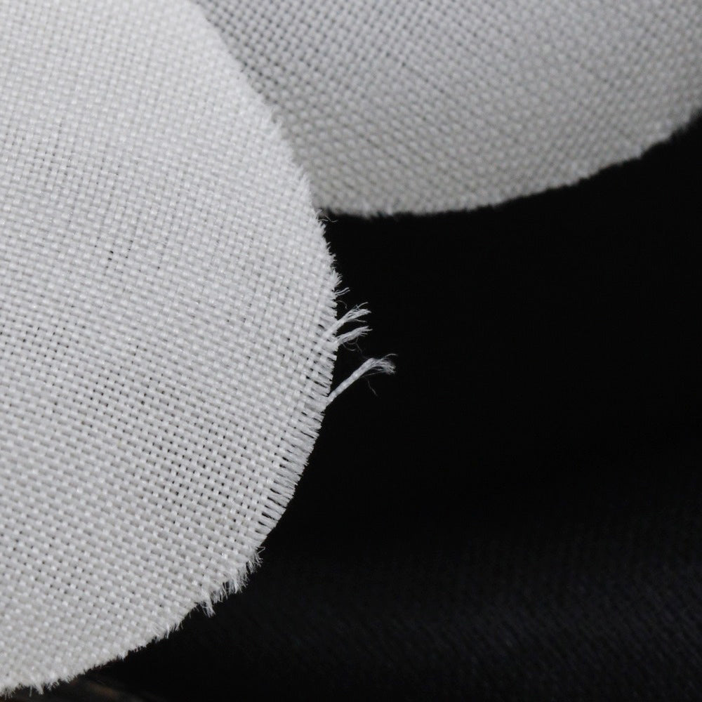 CHANEL Valletta Satin, Textile Black / white camellia ribbon Women Used Authentic