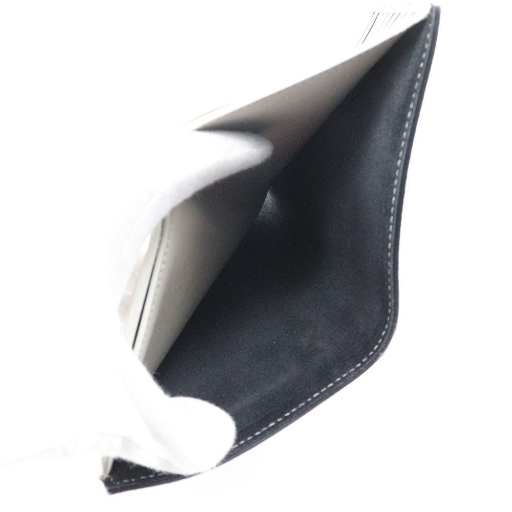 CELINE Bifold Wallet Calfskin Black / beige Medium strap Women Used Authentic