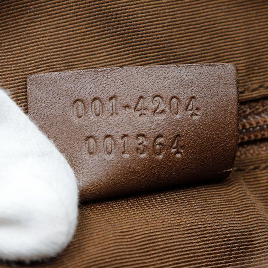 GUCCI Shoulder Bag 001.4204 GG canvas, leather Brown one belt Women Used Authentic