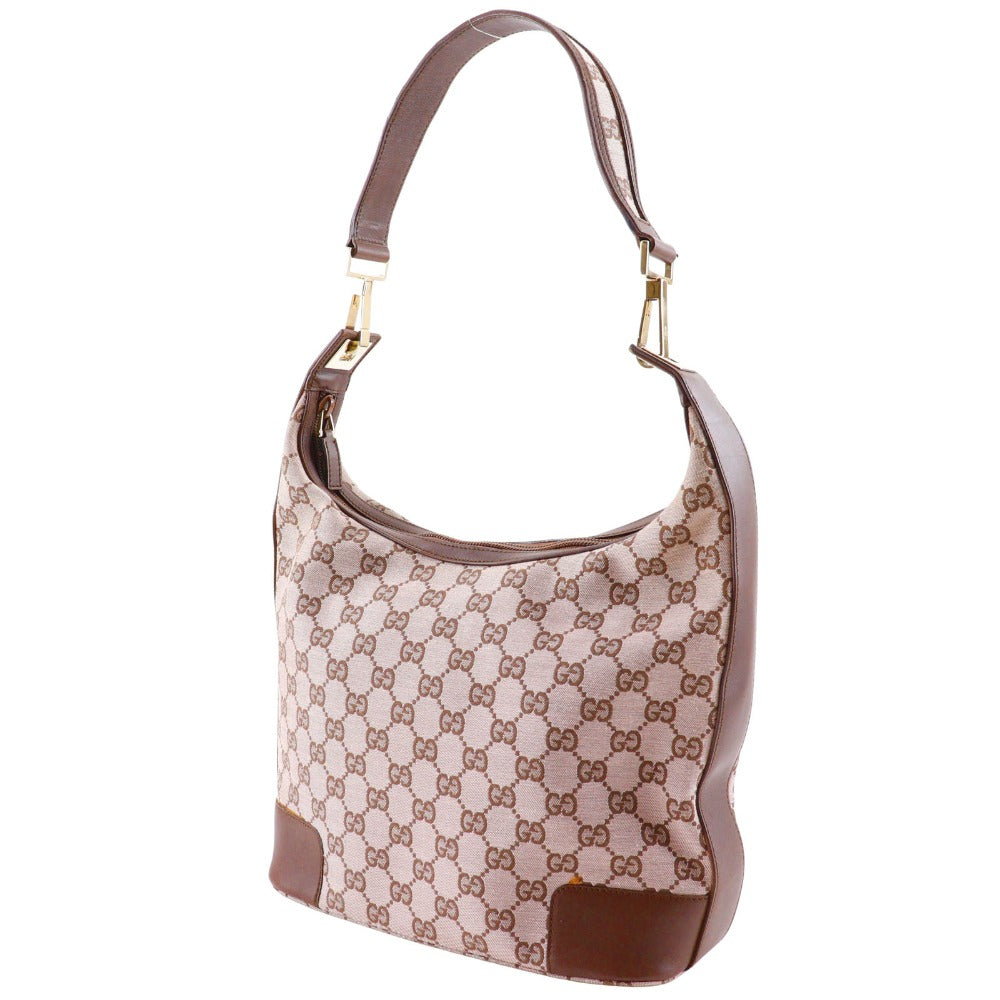 GUCCI Shoulder Bag 001.4204 GG canvas, leather Brown one belt Women Used Authentic