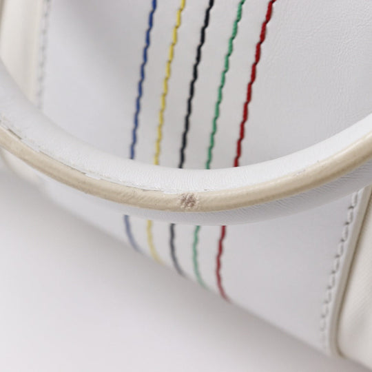 CELINE Handbag Nylon canvas, leather White 2004 Athens Olympics Limited Mini Boston Women Used Authentic