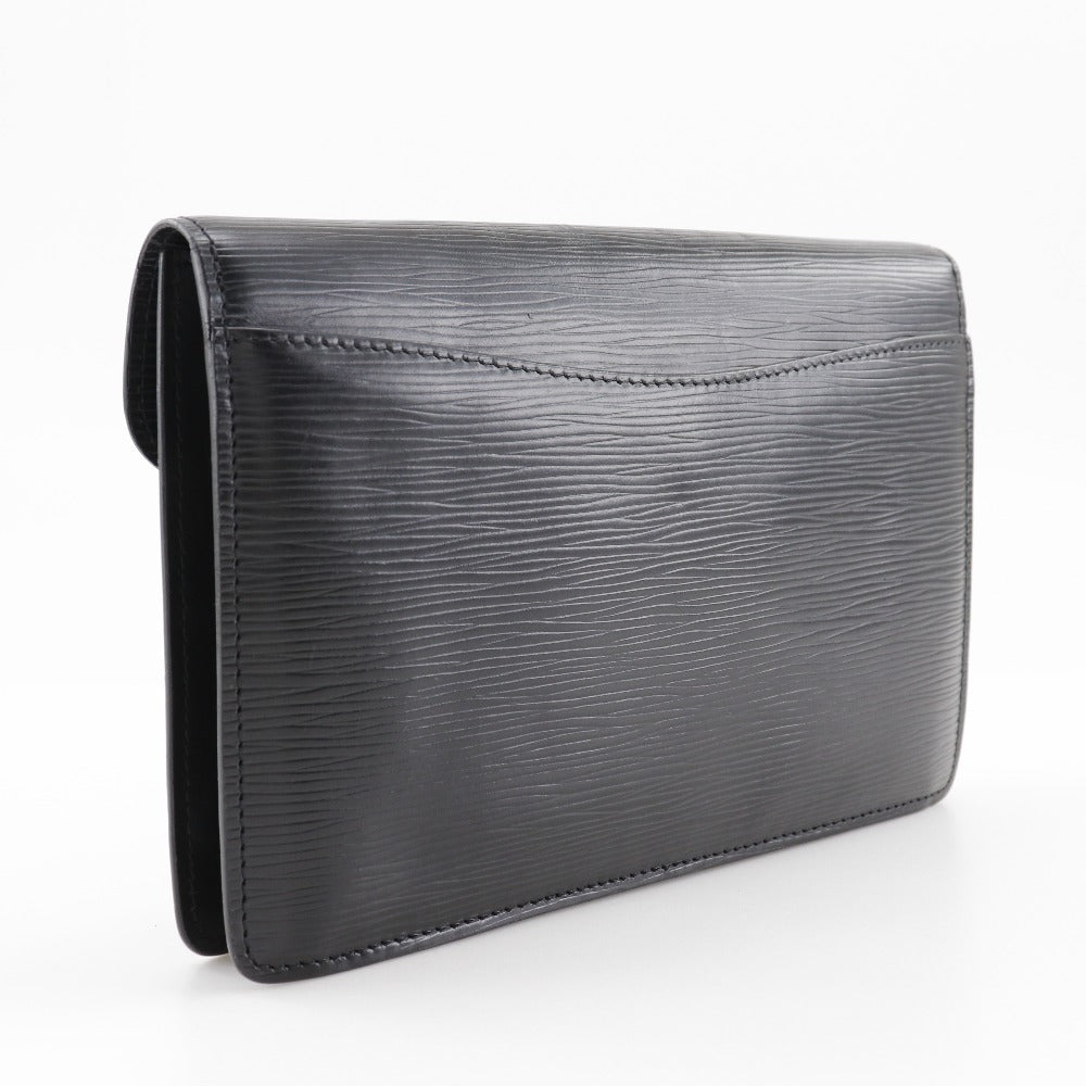 LOUIS VUITTON Clutch bag M52662 Epi Leather black business bag Montaigne 23 mens Used Authentic