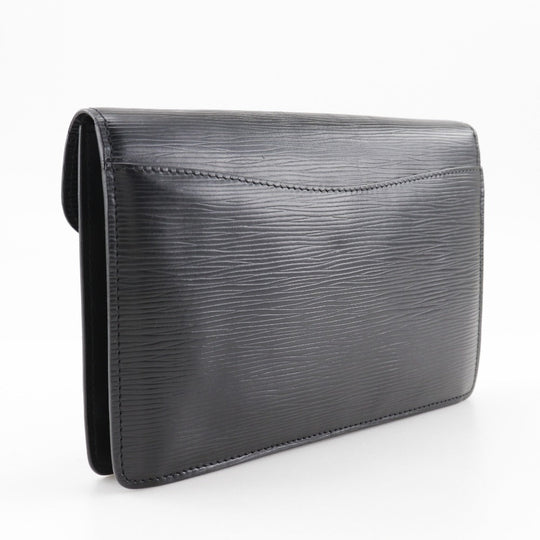 LOUIS VUITTON Clutch bag M52662 Epi Leather black business bag Montaigne 23 mens Used Authentic