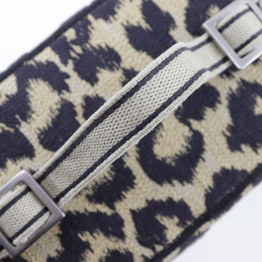 Christian Dior Handbag canvas beige Leopard 2WAYShoulder Vanity Women Used Authentic