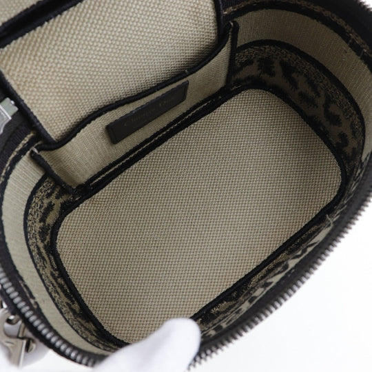 Christian Dior Handbag canvas beige Leopard 2WAYShoulder Vanity Women Used Authentic
