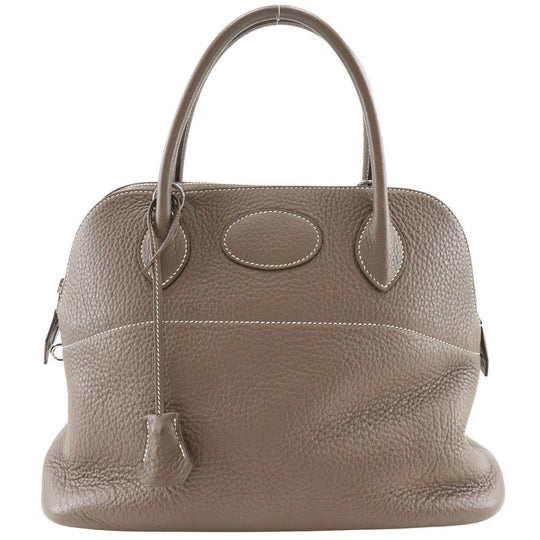 HERMES Handbag 029812CK-18 Taurillon Clemence gray Bored 31 Women Used Authentic