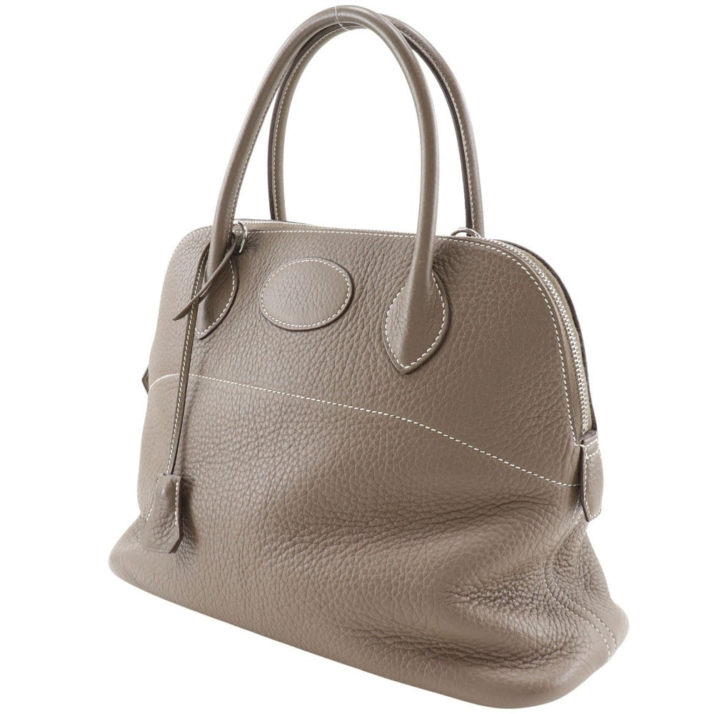 HERMES Handbag 029812CK-18 Taurillon Clemence gray Bored 31 Women Used Authentic