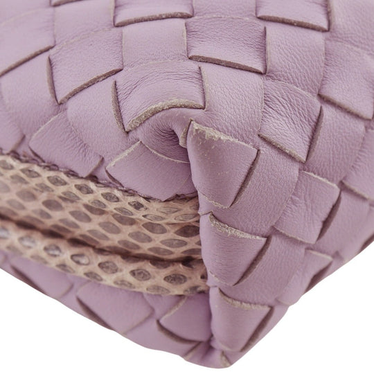 BOTTEGAVENETA Pouch Calf leather Laventer INTRECCIATO Women Used Authentic