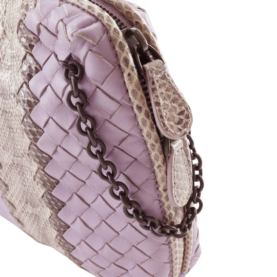BOTTEGAVENETA Pouch Calf leather Laventer INTRECCIATO Women Used Authentic